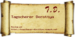 Tagscherer Dorottya névjegykártya