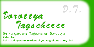 dorottya tagscherer business card